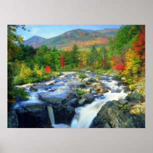 Flume Falls    Adirondack Mountains Poster
