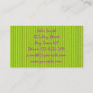 Fluo Green Cardboard Business Card Template