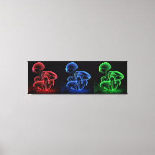 Fluorescence Tryptych Canvas Print