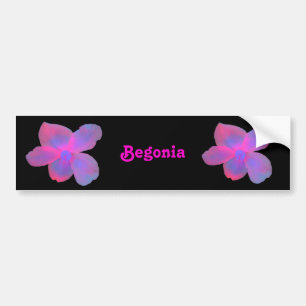 Fluorescent Begonia Customizable Bumper Sticker