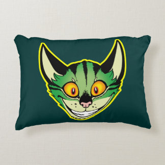 Fluorescent Cartoon Cat Accent Pillow