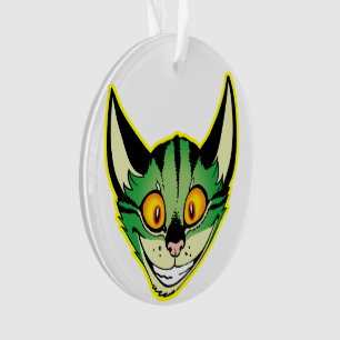 Fluorescent Cartoon Cat Acrylic Ornament