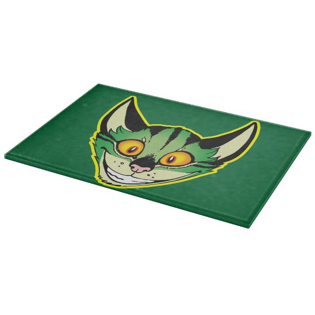 Fluorescent Cartoon Cat Cutting Board (Corner)