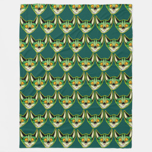 Fluorescent Cartoon Cat Fleece