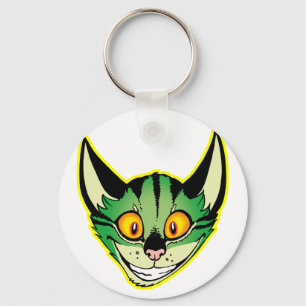 Fluorescent Cartoon Cat Keychain