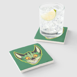 Fluorescent Cartoon Cat Stone Coaster