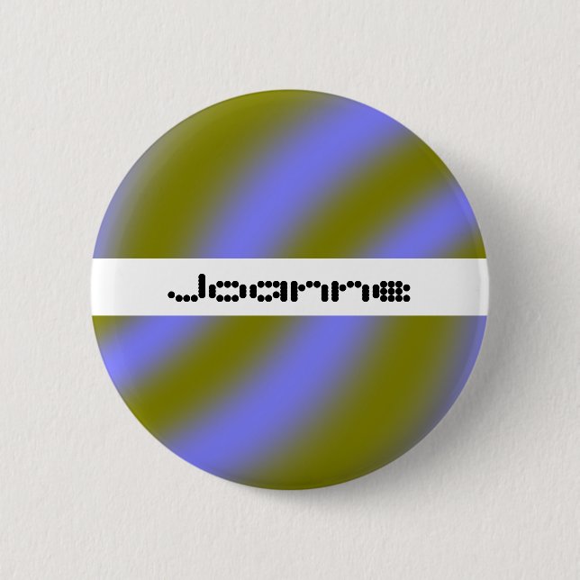 Fluorescent Clouds Custom Name 2 Inch Round Button (Front)