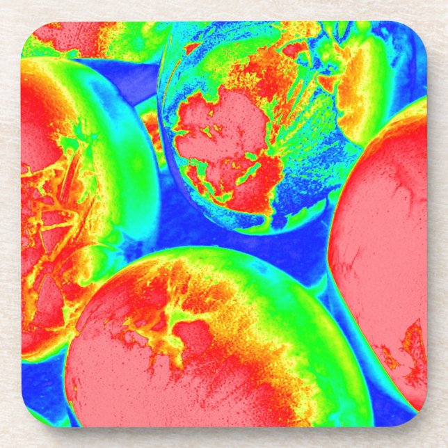 fluorescent eggs 1 coaster (Front)