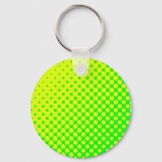 Fluorescent Eighties Retro Green & Yellow Keychain