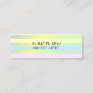 Fluorescent elegant rainbow colours mini business  mini business card