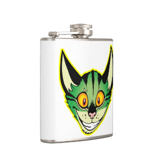 Fluorescent flacon de hanche de chat de dessin