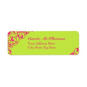 Fluorescent Flourish Unique Address Labels