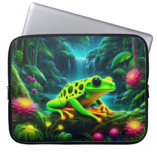 Fluorescent Frog Laptop Sleeve