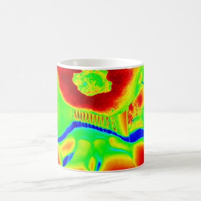 fluorescent fruit coffee mug (Center)