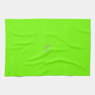 fluorescent green - add monogram kitchen towel