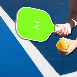 fluorescent green - add monogram pickleball paddle