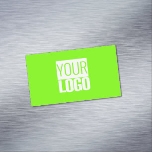 fluorescent green - add your  logo business card