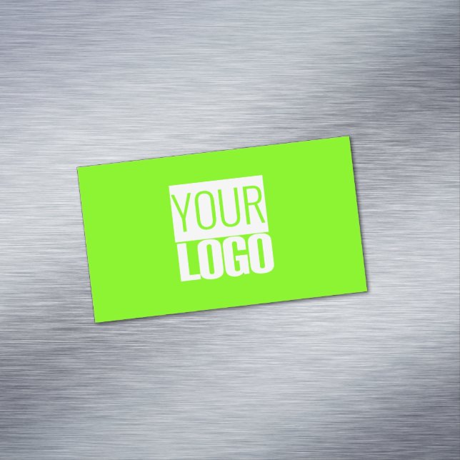 fluorescent green - add your  logo business card (In Situ)