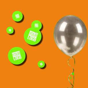 fluorescent green - add your  logo  confetti
