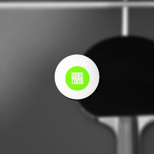 fluorescent green - add your logo ping pong ball