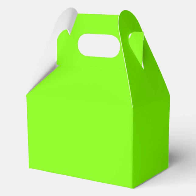 fluorescent green -blank  favor box (Front)