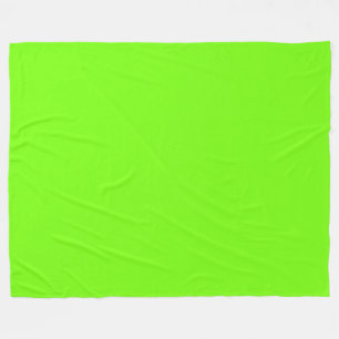 Fluorescent Green Fleece Blanket