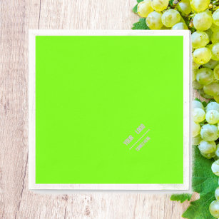 fluorescent  green solid colour -  add logo napkin