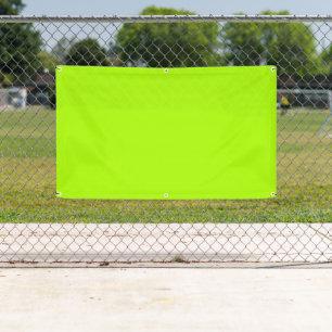 Fluorescent Green Solid Colour Banner