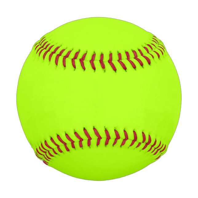 Fluorescent Green Solid Colour Baseball (Front)