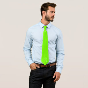 Fluorescent  green  - your monograms tie