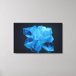 Fluorescent Gypsum or Selenite photographed under Canvas Print