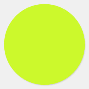 Fluorescent Lime Green Neon Yellow Personalized Classic Round Sticker