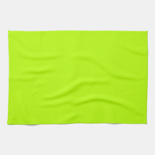 Fluorescent Lime Green Neon Yellow Personalized Kitchen Towel