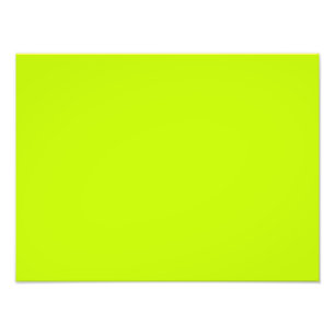Fluorescent Lime Green Neon Yellow Personalized Photo Print