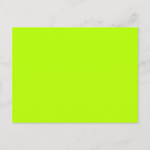 Fluorescent Lime Green Neon Yellow Personalized Postcard