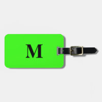 Fluorescent Neon Green Colourful Monograms Name