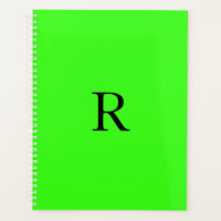 Fluorescent Neon Green Name Monograms Gift Favour
