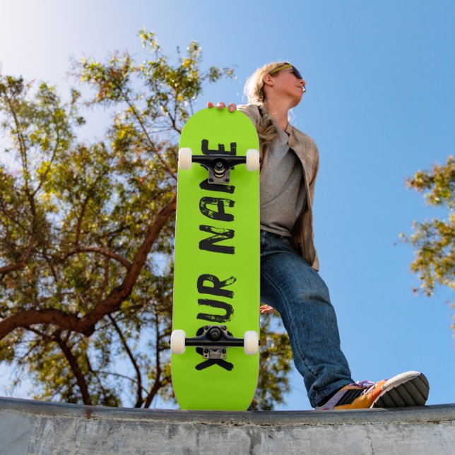 Fluorescent Neon Green Skateboard (Outdoor 1)