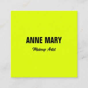Fluorescent Neon Yellow Bright Colourful Custom Calling Card