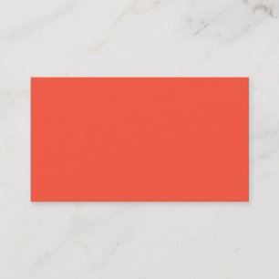 Fluorescent Orange Apricot Neon Coral Personalized Business Card