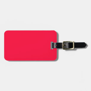 Fluorescent Orange Neon Red Personalized Luggage Tag