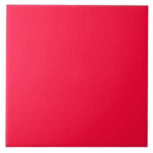 Fluorescent Orange Neon Red Personalized Tile