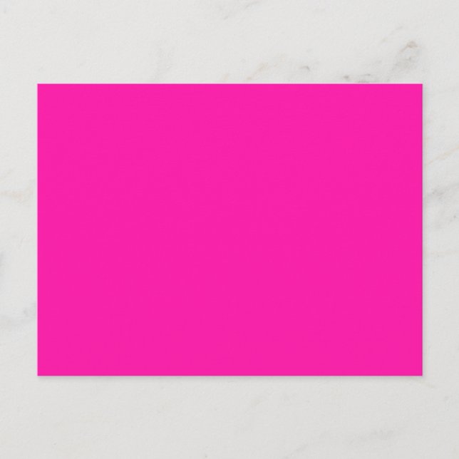 Fluorescent Orchid Hot Orchid Pink Personalized Postcard (Front)