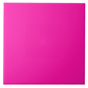 Fluorescent Orchid Hot Orchid Pink Personalized Tile
