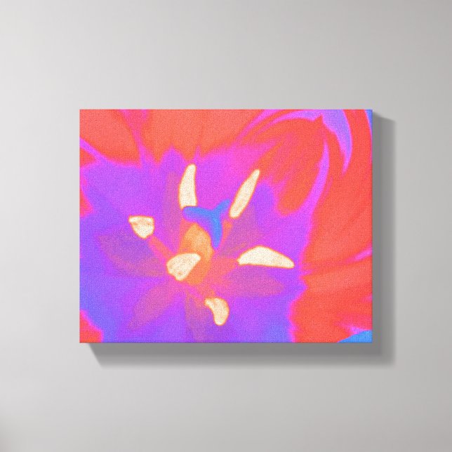 Fluorescent Tulip Canvas Print (Front)