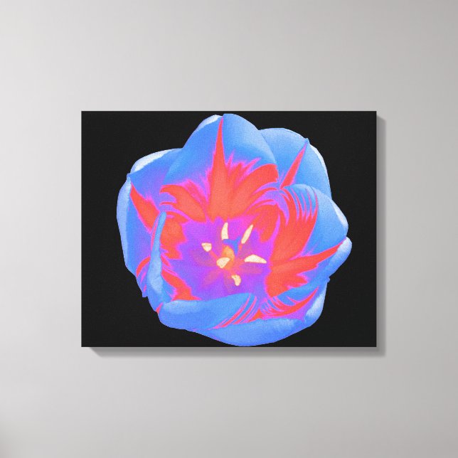 Fluorescent Tulip Canvas Print (Front)