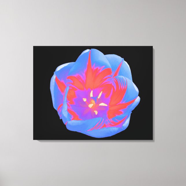 Fluorescent Tulip Canvas Print (Front)