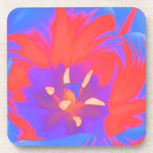Fluorescent Tulip Cork Coaster