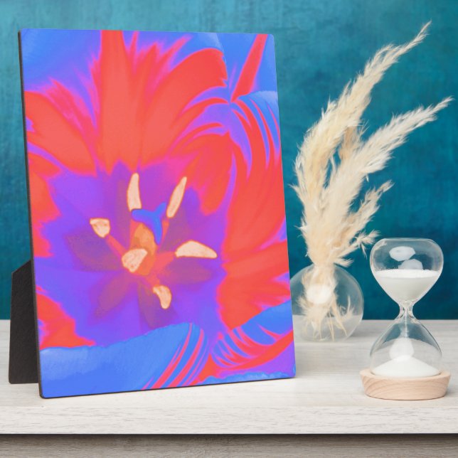 Fluorescent Tulip Plaque (Side)