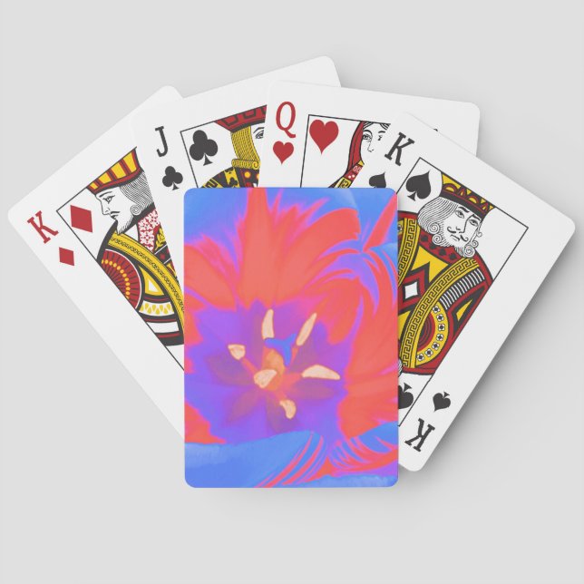 Fluorescent Tulip Playing Cards (Back)